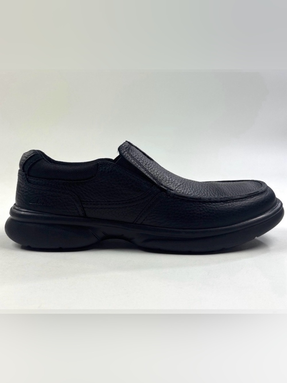 Clarks Bradley Free Black Mens 7.5 Shoes Sneakers Slip On Leather Low 26153160